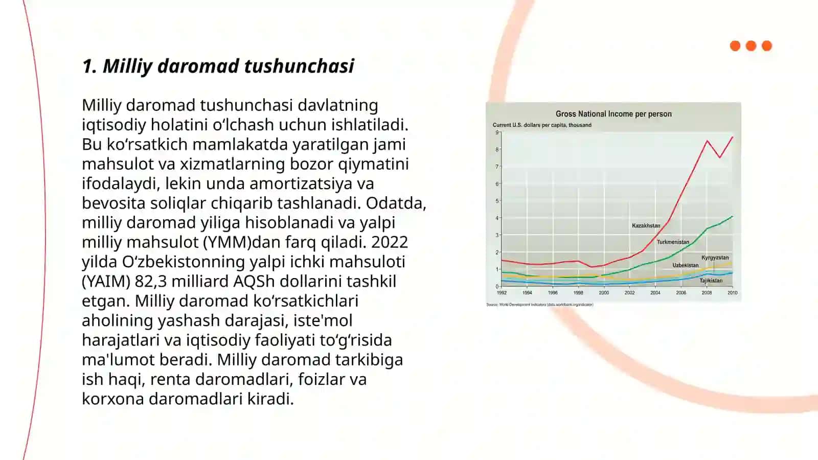 Milliy daromad statistikasi 3