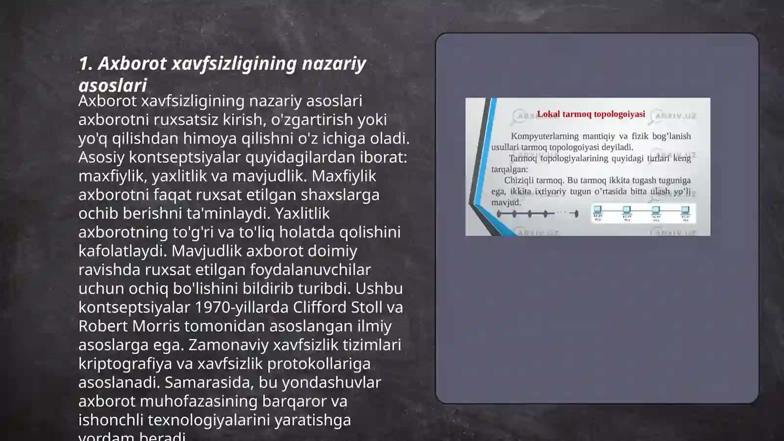 Axborot xavfsizligining nazariy asoslari 3