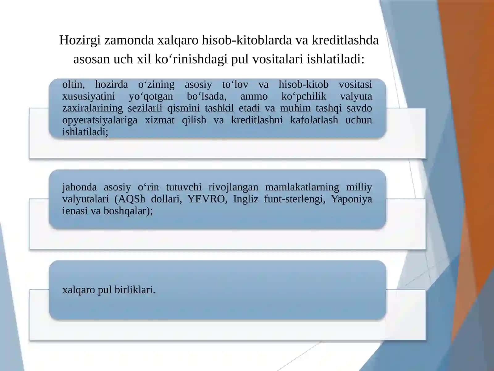 Valuta kursi Makroiqtisodiy siyosatga ta`siri 3