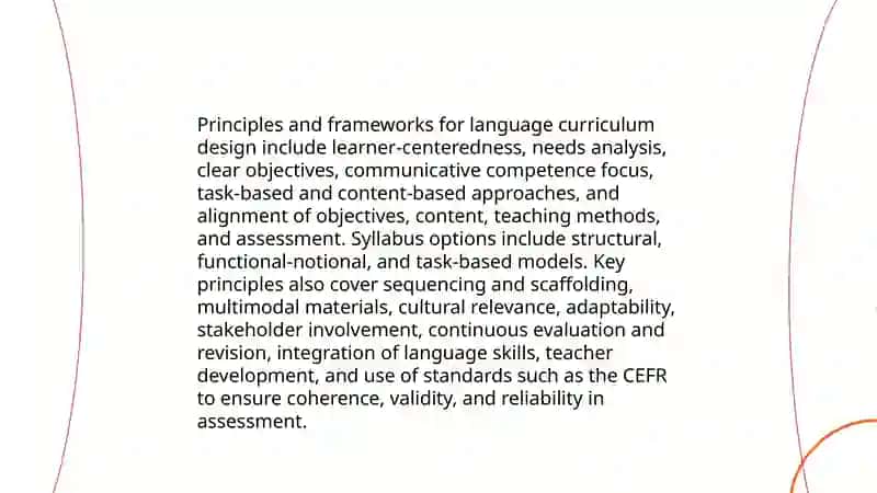 Language curriculum design, possibilities and realities 3