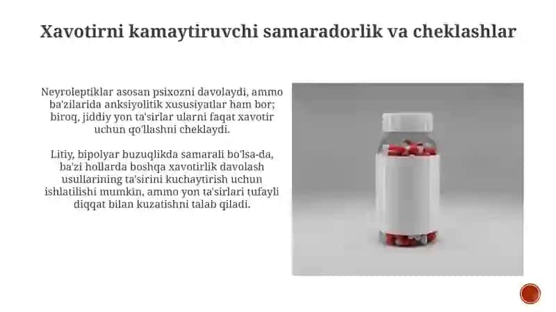 Neyroleptiklar: Mexanizmlar va Klinik Qo'llanilishi 3
