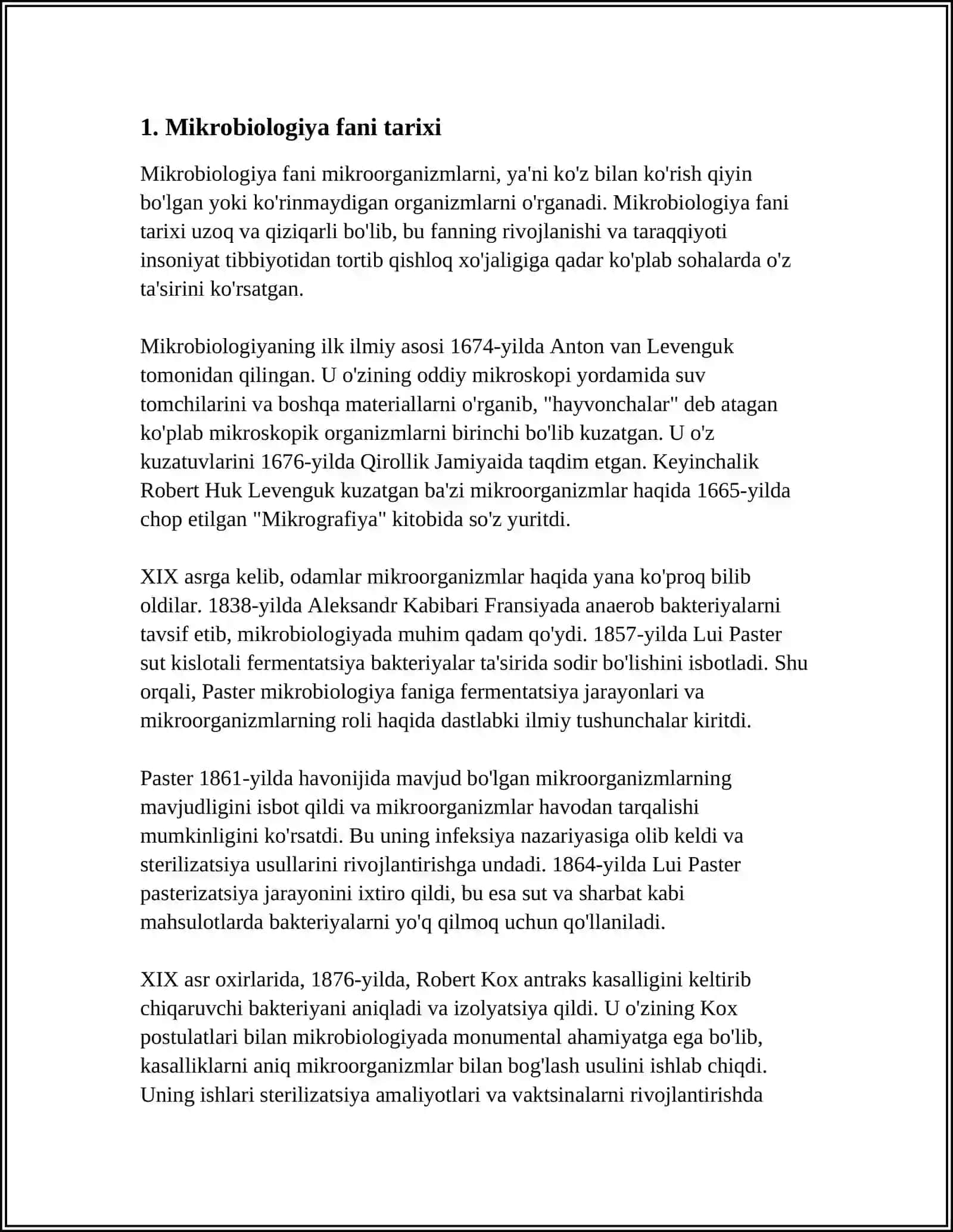 MIKROBIOLOGIYA FANIGA KIRISH FANING PREDMETI VA VAZIFALARI 3
