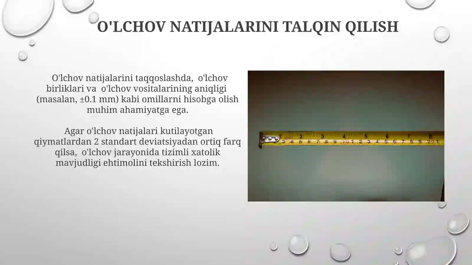 O'lchash usullari va turlari 3