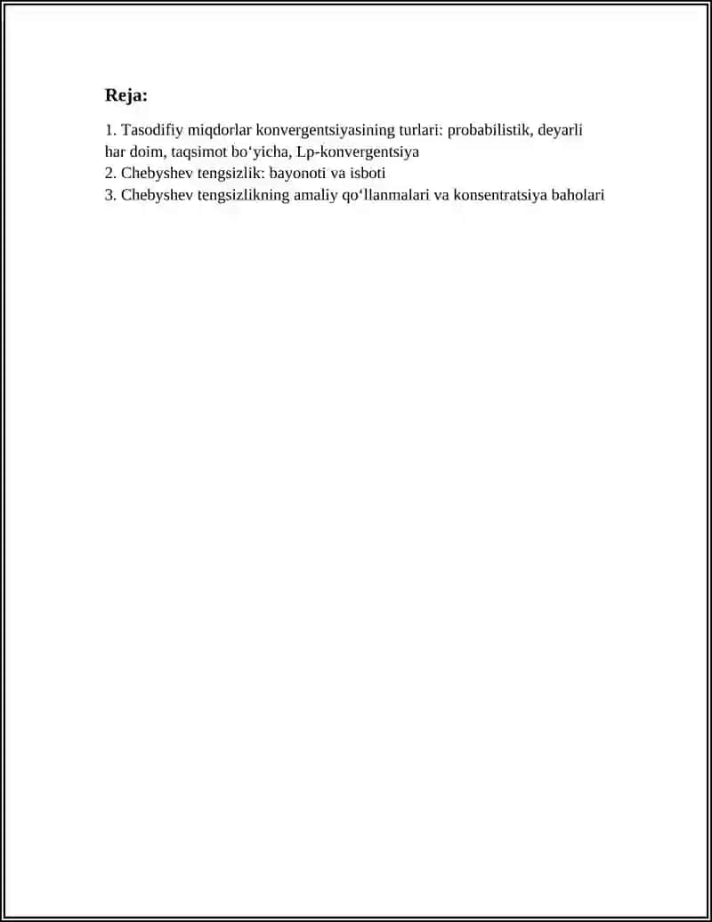 EHTIMOLLAR NAZARIYASINING LIMIT TEOREMALARI 3
