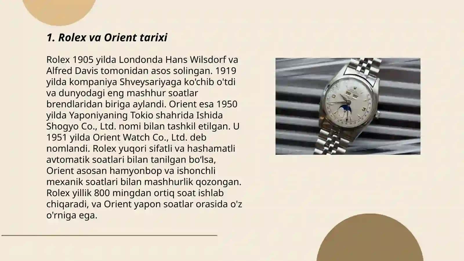 Rolex va Orient 3