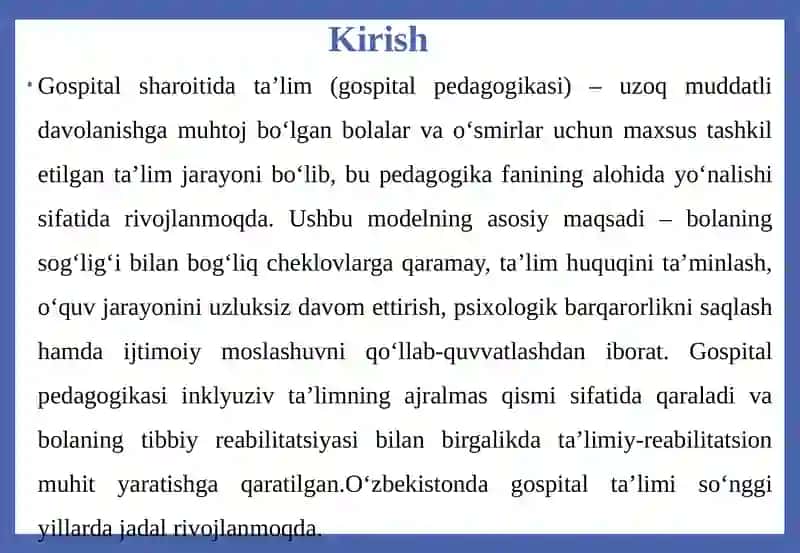 GOSPITAL SHAROITIDA TA’LIMNING TASHKILIY-PEDAGOGIK MODELI 3