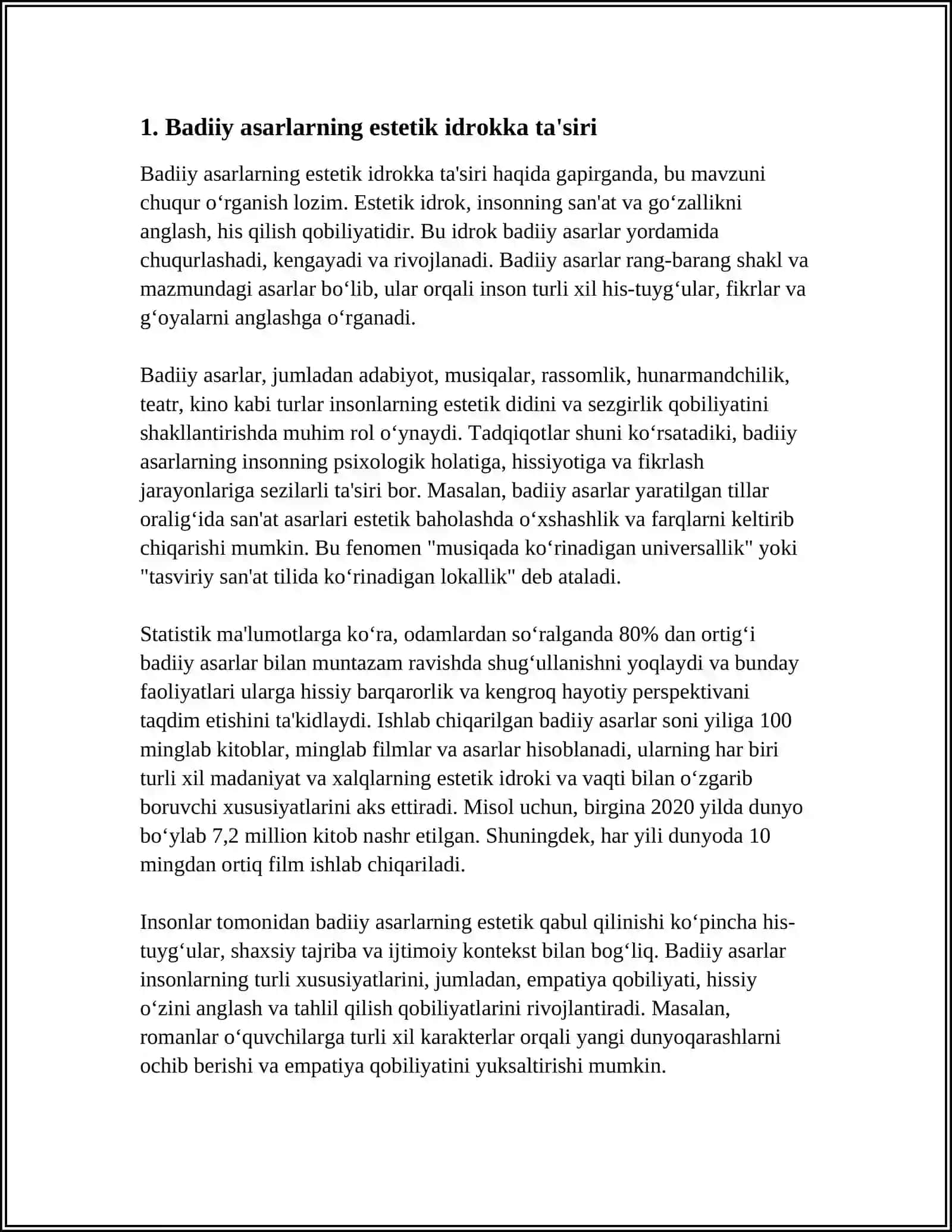 DUNYONI ESTETIK IDROK ETISHDA BADIIY ASARLARNING AHAMIYATI 3