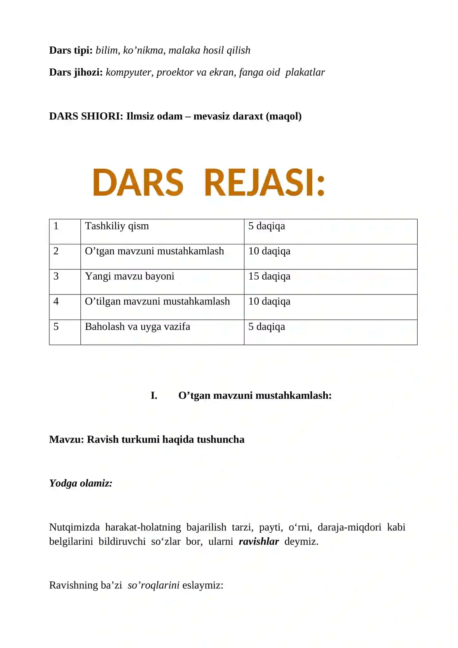 RAVISHNING MA’NO GURUHLARI (TURLARI) 3