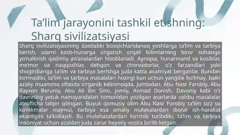 Oliy ta’limda o’qituvchi va o’quvchi faoliyatini tashkil etish 3
