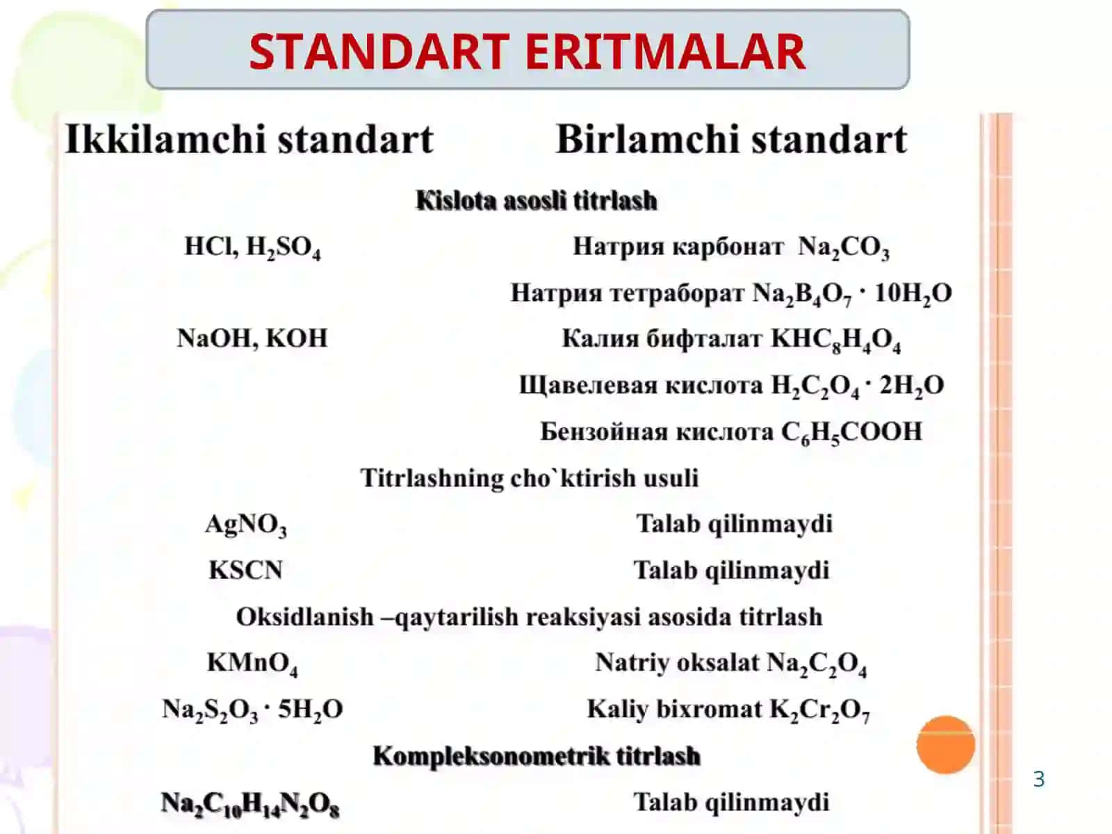 STANDART ERITMALAR 3