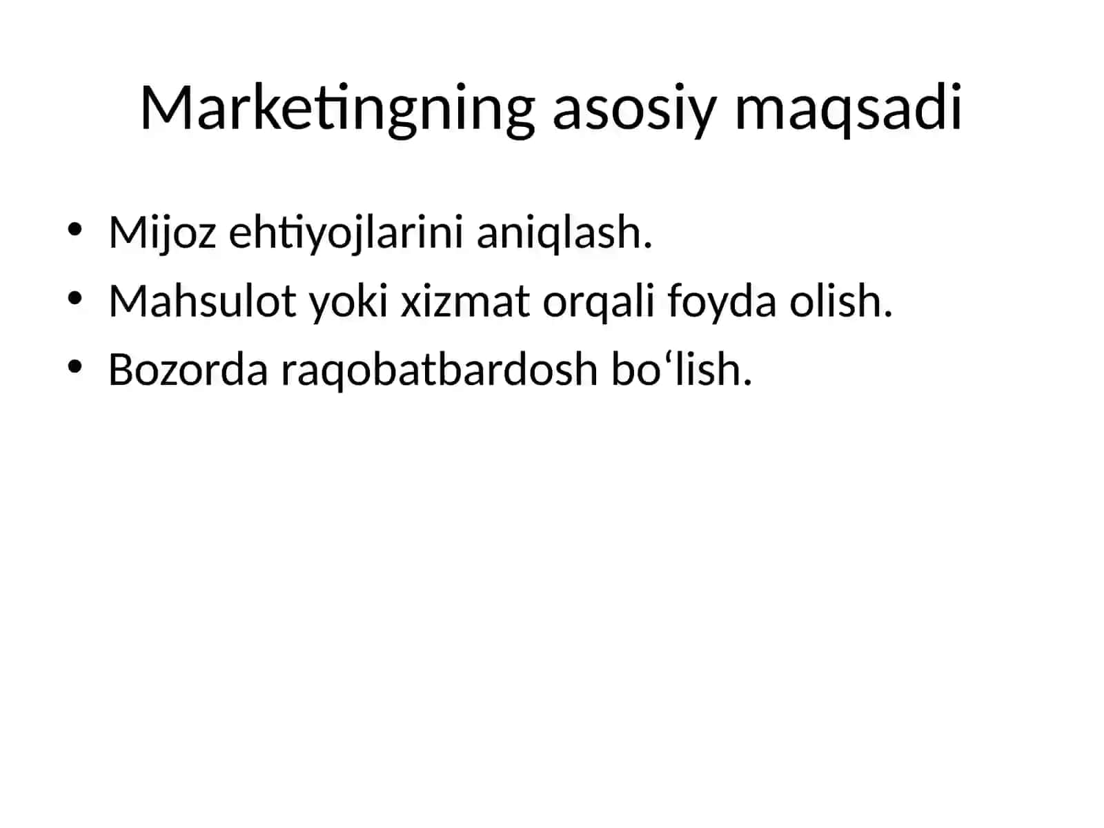 Marketing tamoyillari, vazifalari va ahamiyati 3