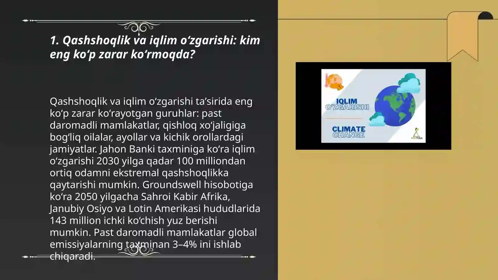 Qashshoqlik va iqlim oʻzgarishi: kim eng koʻp zarar koʻrmoqda? 3