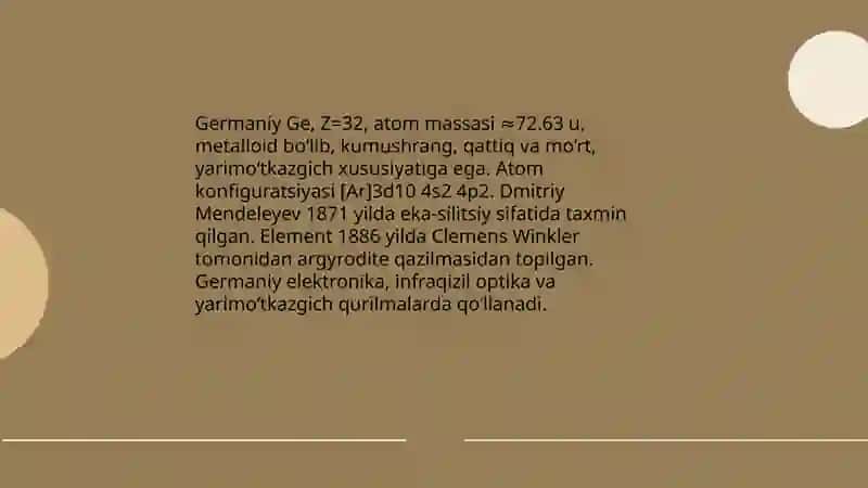 Germaniy elementi 3