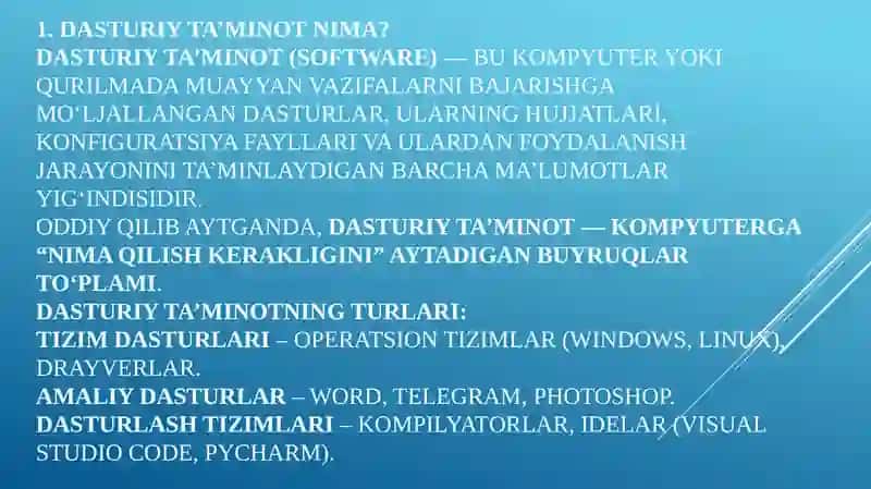 Dasturiy ta’minot dizayni va arxitekturasi 3