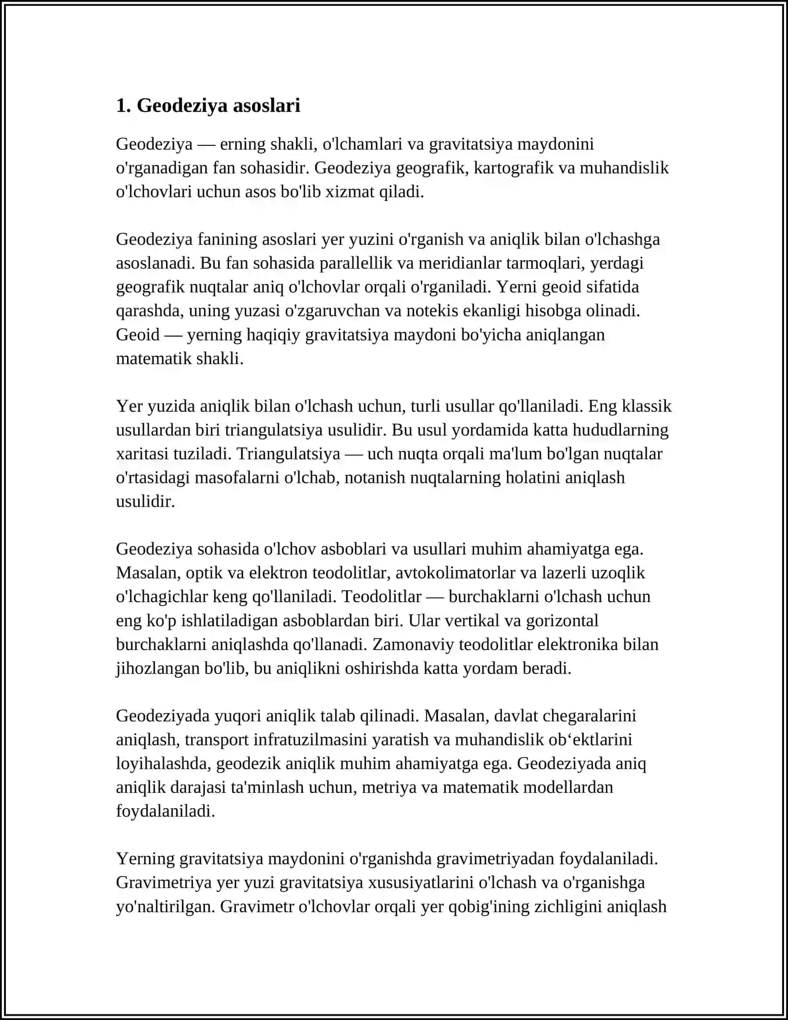GEODEZIYADAN ISHLATILADIGAN ASOSIY TERMINLAR 3