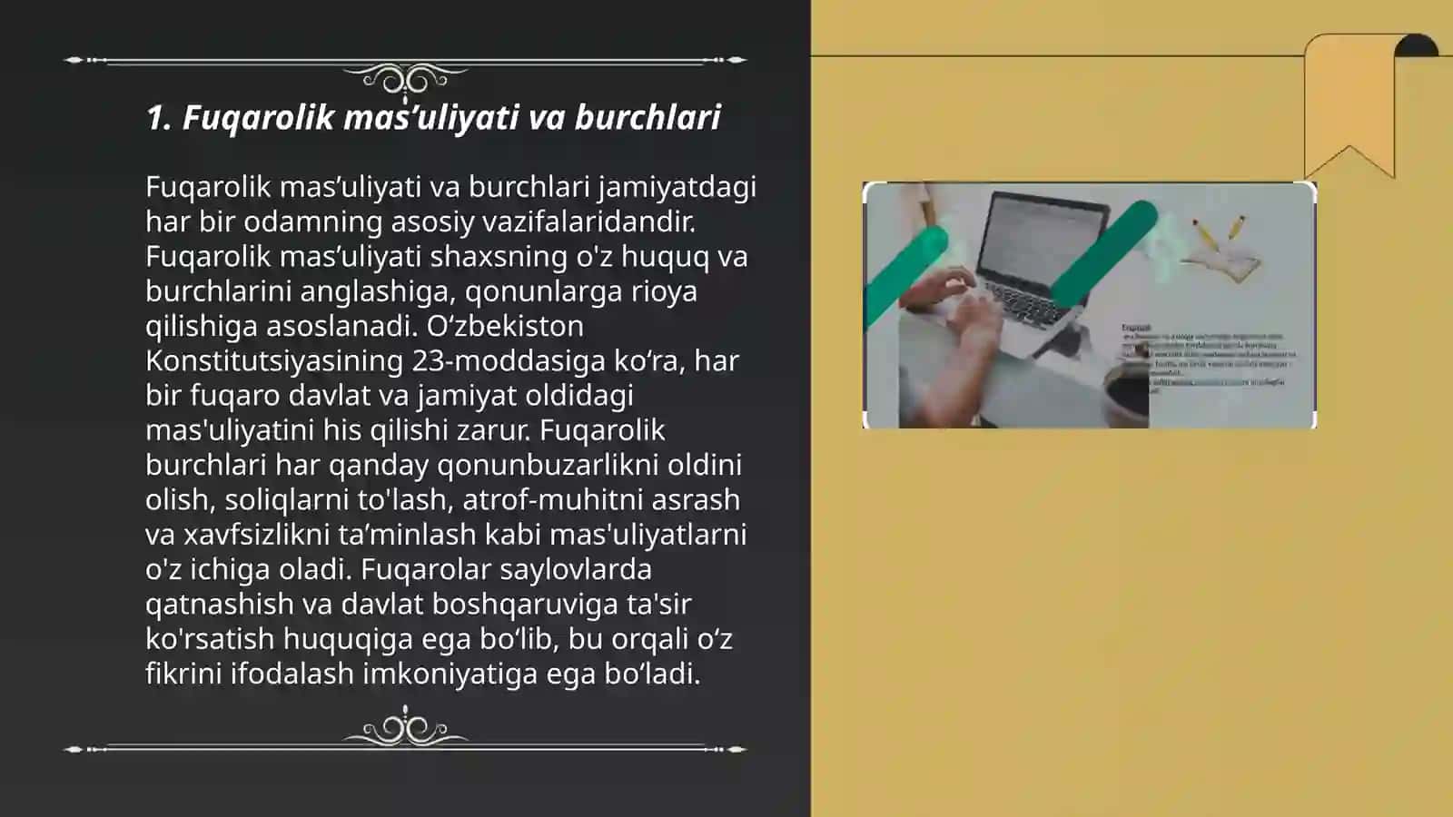 Fuqarolik tarbiyasi. Huquqiy tarbiya 3
