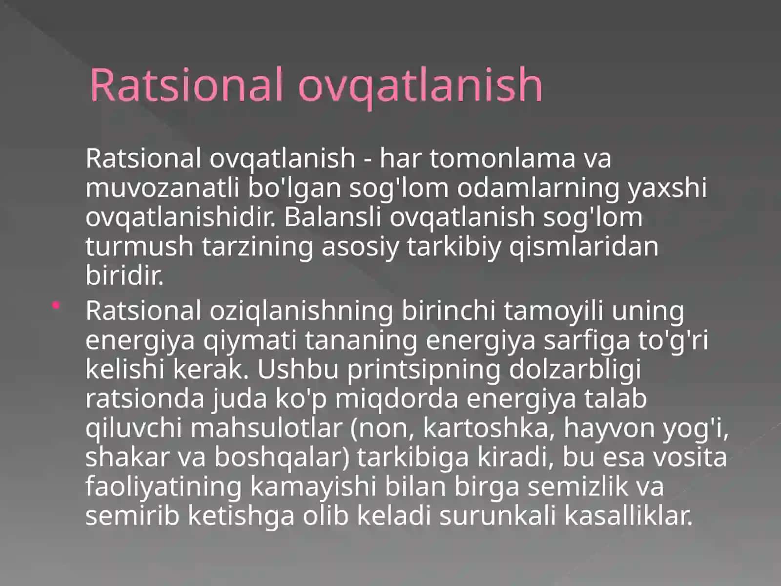 OSHQOZON ICHAK BIOKIMYOSI 3