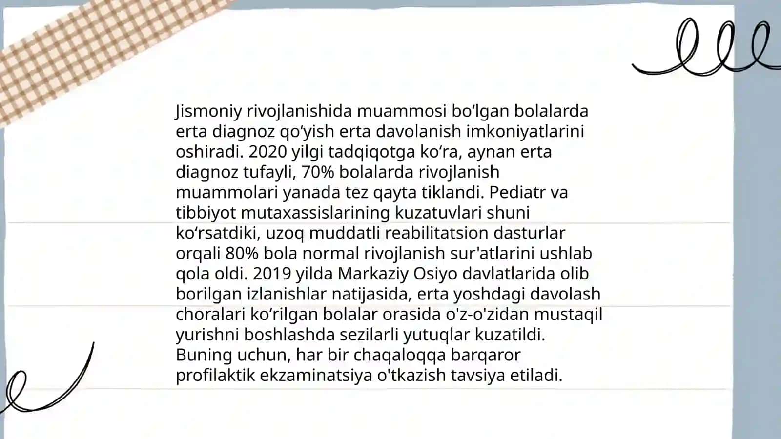 Jismoniy rivojlanishida muammosi boʻlgan bolalar 3