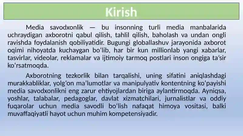 Media Savodxonlik 3