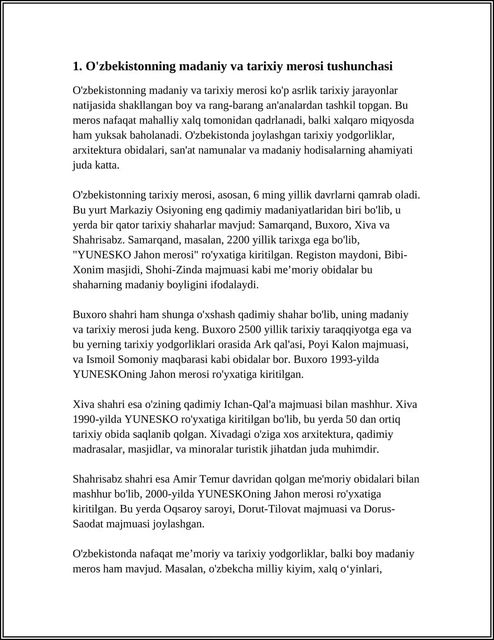 O‘ZBEKISTONDA MANAVIY VA TARIXIY MEROSINI TIKLANISHI 3