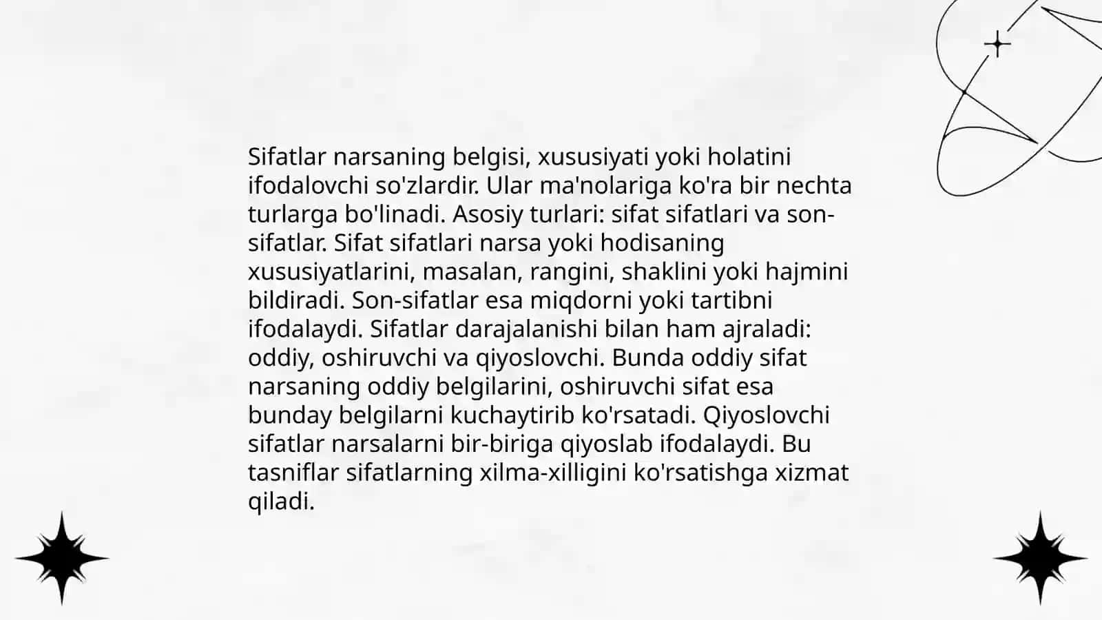 Sifat so‘z turkumini o‘rganishdagi leksik-semantik mashqlar 3