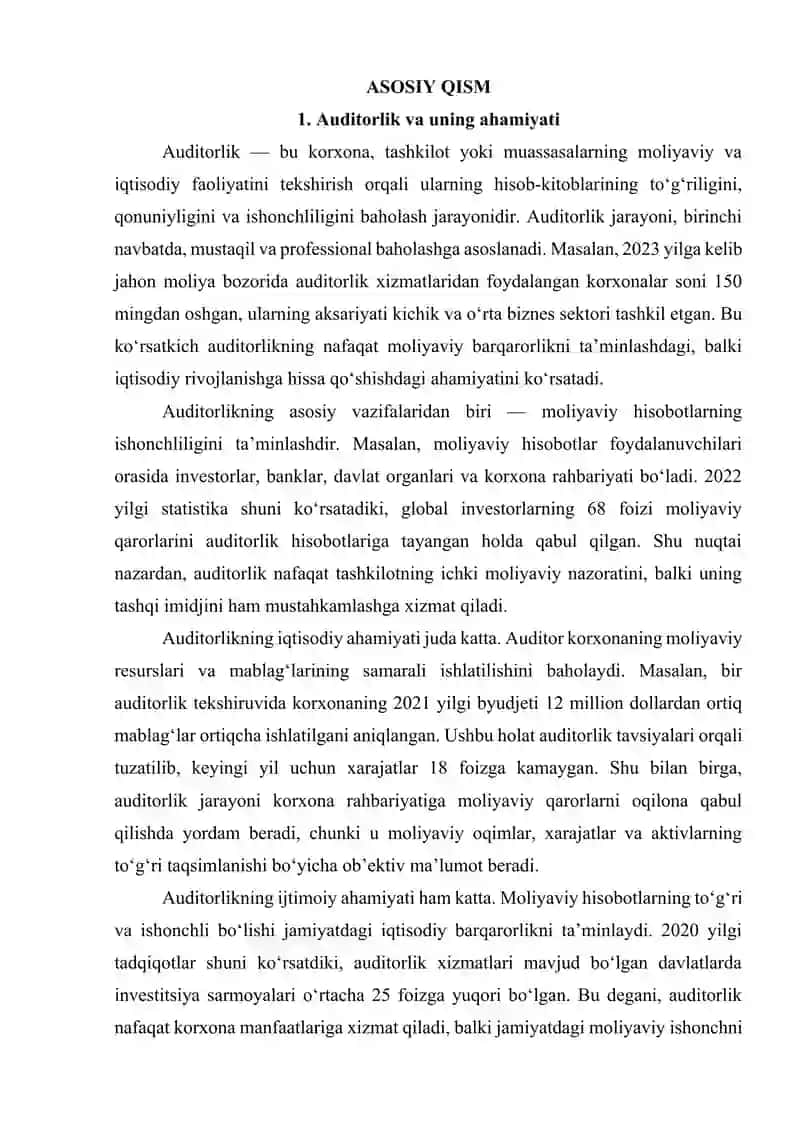 Auditorlik tekshiruvlari ish sifatini nazorat qilish yoʻllari 3