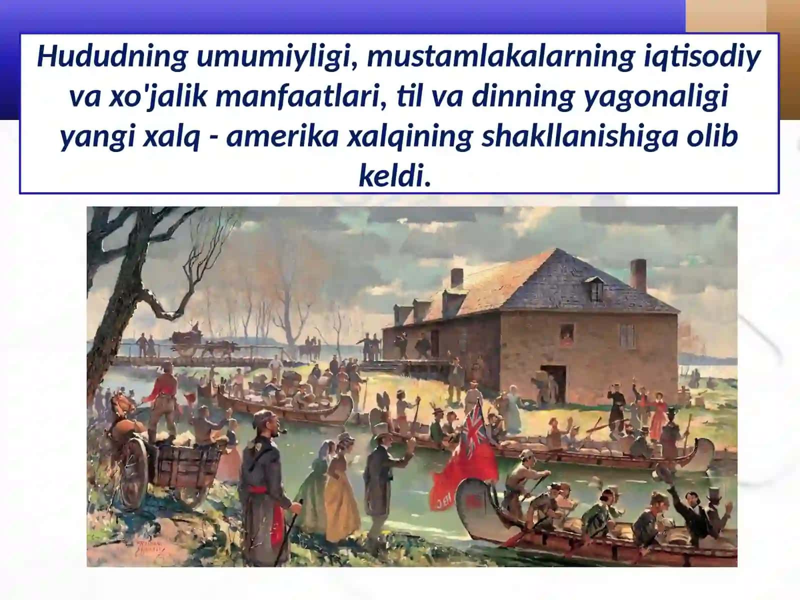 8-sinf Jahon tarixi dars ishlanma. Amerika Qo'shma Shtatlarining tashkil topishi 3