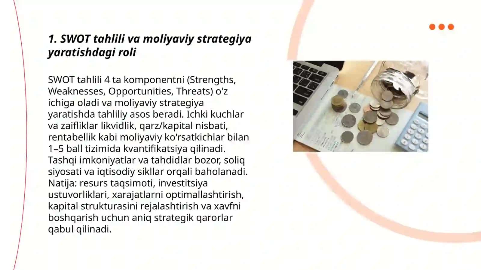 SWOT tahlili va moliyaviy strategiya yaratishdagi roli 3