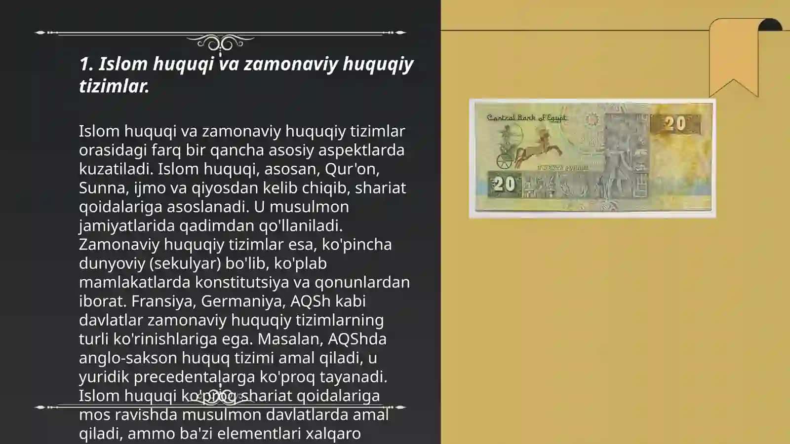 Xorijiy mamlakatlar huquqiy tizimida islom huquqining oʻrni 3