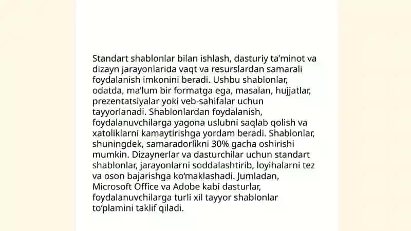 Standart shablonlar bilan ishlash 3