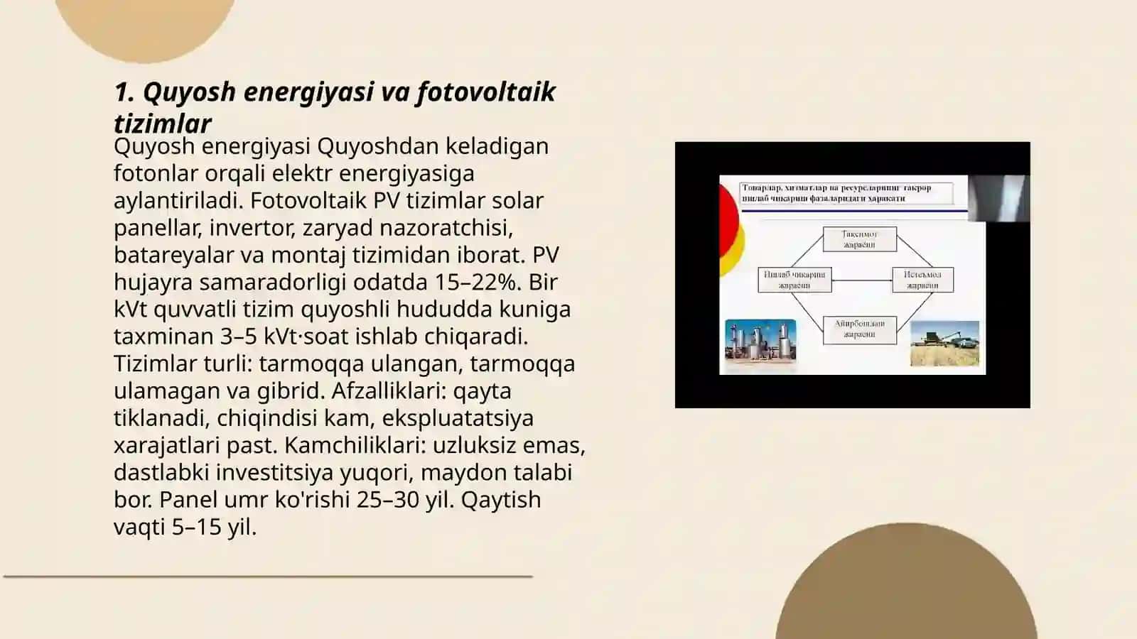 Quyosh energiyasi va fotovoltaik tizimlar 3