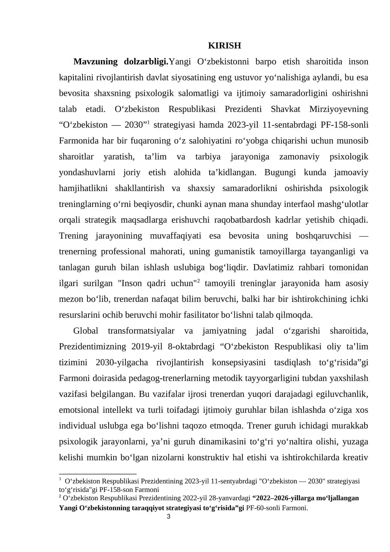 Trenerning guruhda ishlash uslubi kurs ishi 3