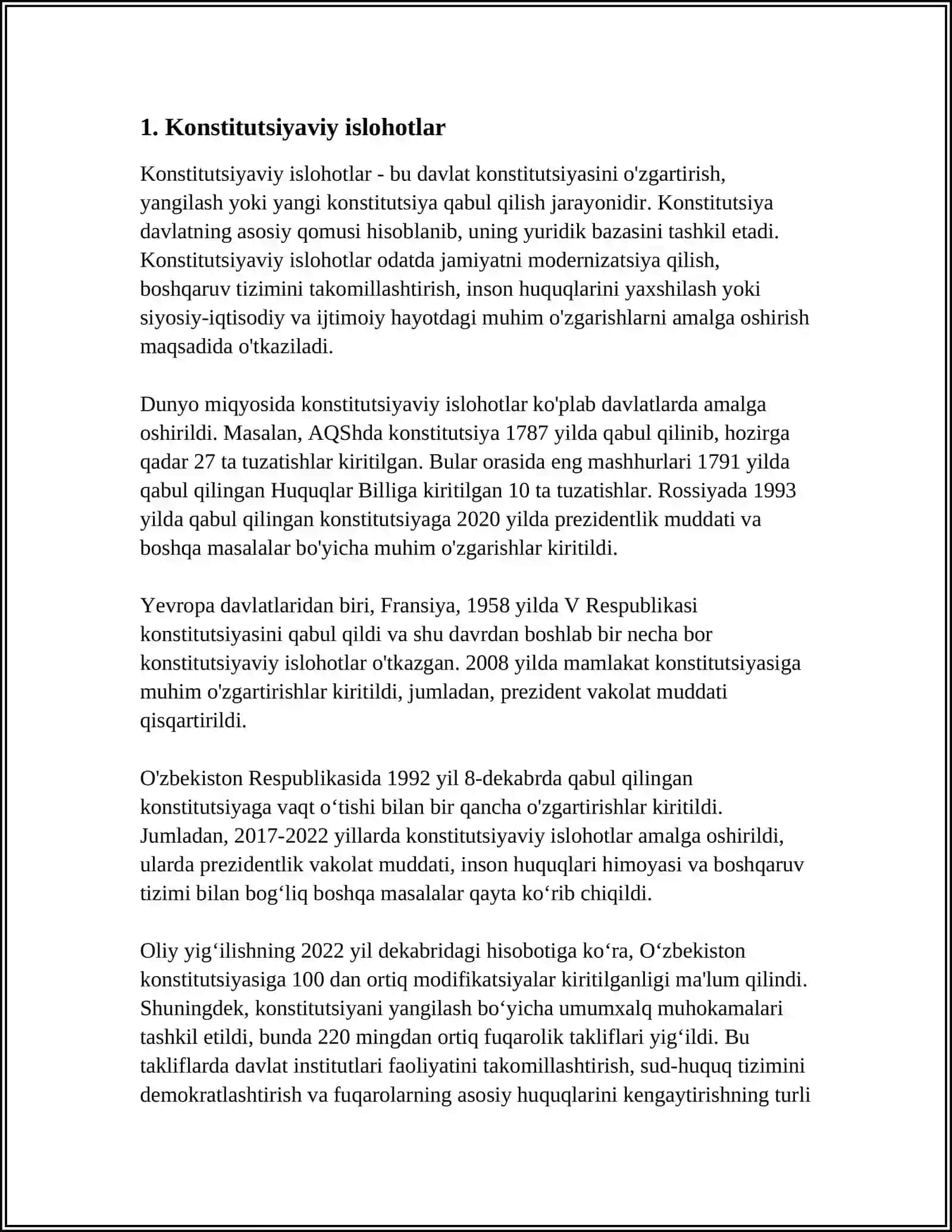 O'ZBEKISTONDA AMALGA OSHIRILGAN SIYOSIY ISLOHOTLAR 2024-2025 3