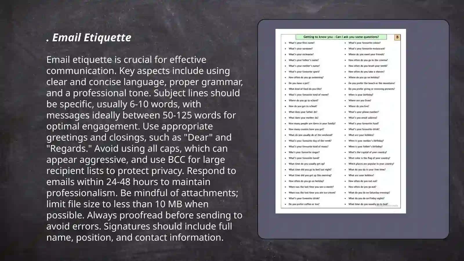 Email Etiquette 3