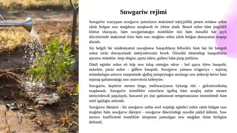 Suwǵarıwdiń áhmiyeti hám tariyxı 3