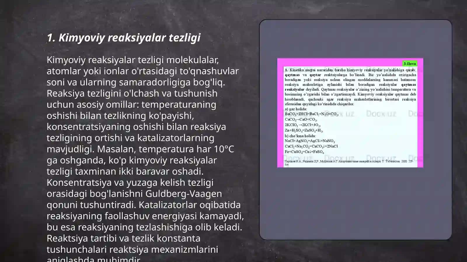 Kimyoviy kinetika va muvozanat 3