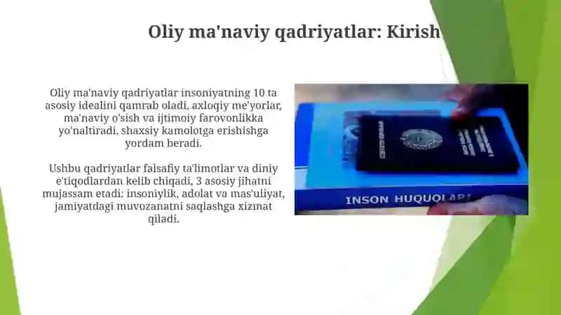 Oliy ma'naviy qadriyatlar 3