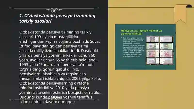 O'zbekistonda pensiya ta'minoti tizimining shakllanishi va rivojlanish tarixi 3