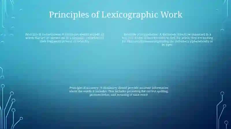 Principles Of Lexicographic Work And Compilation Of Dictionaries 3