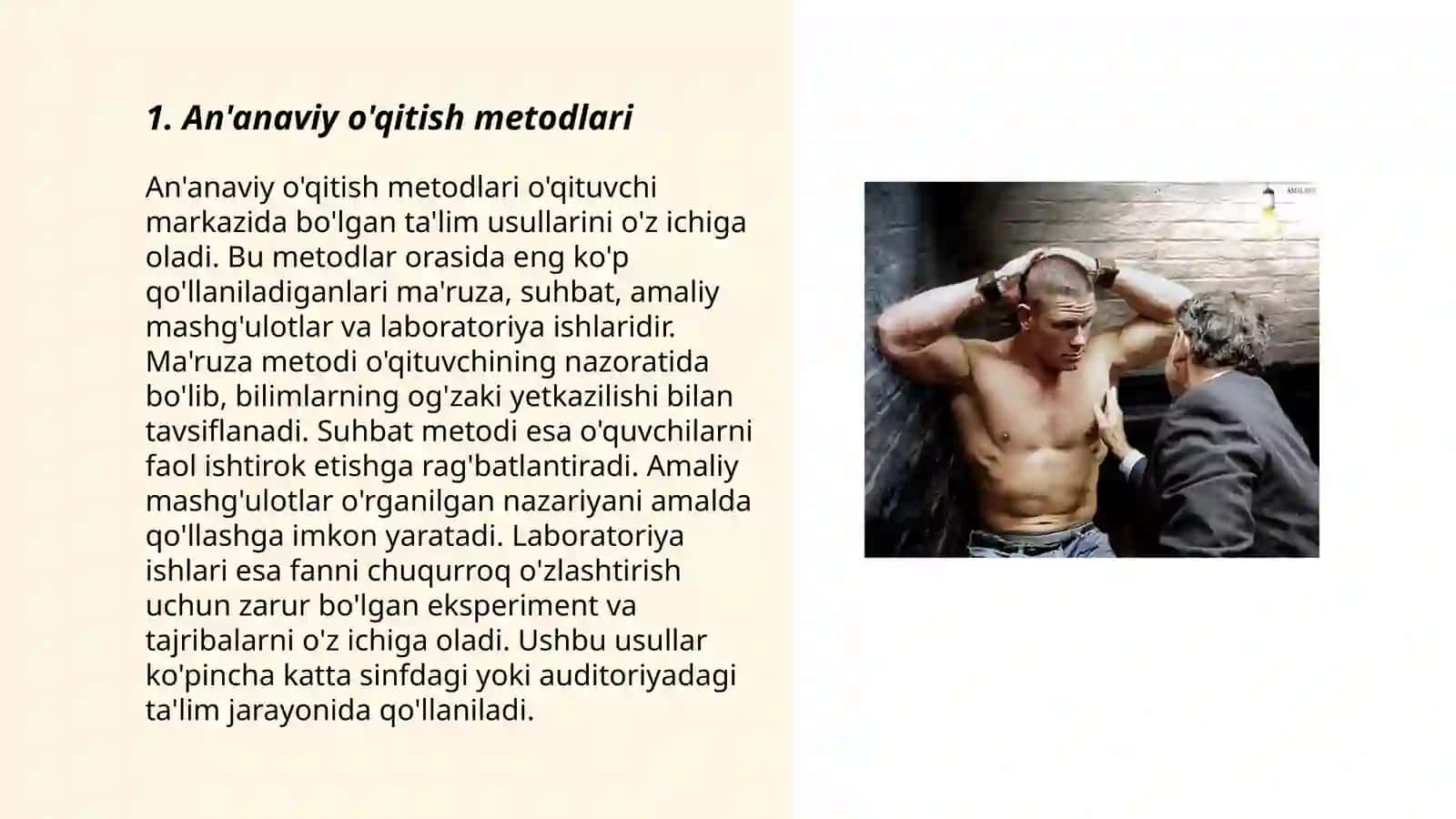 An'anaviy o'qitish metodlari 3