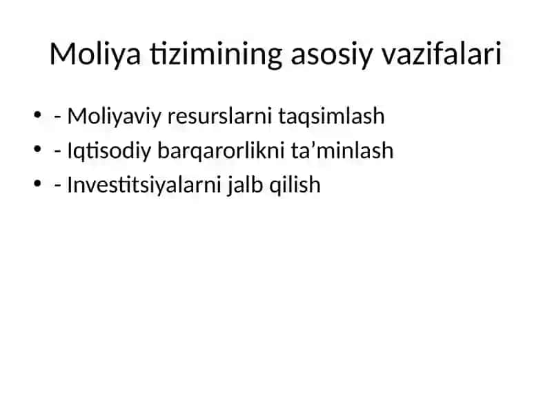 Moliya tizimi va moliya statistikasi 3