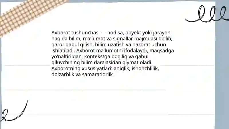 Axborot tushunchasi 3