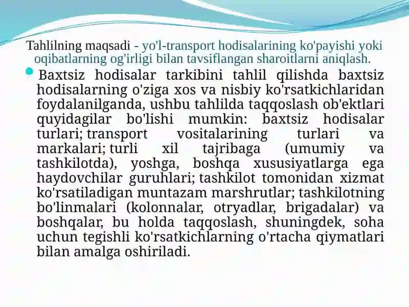 Yo'l-transport hodisalarini hisobga olish va tahlil qilish 3