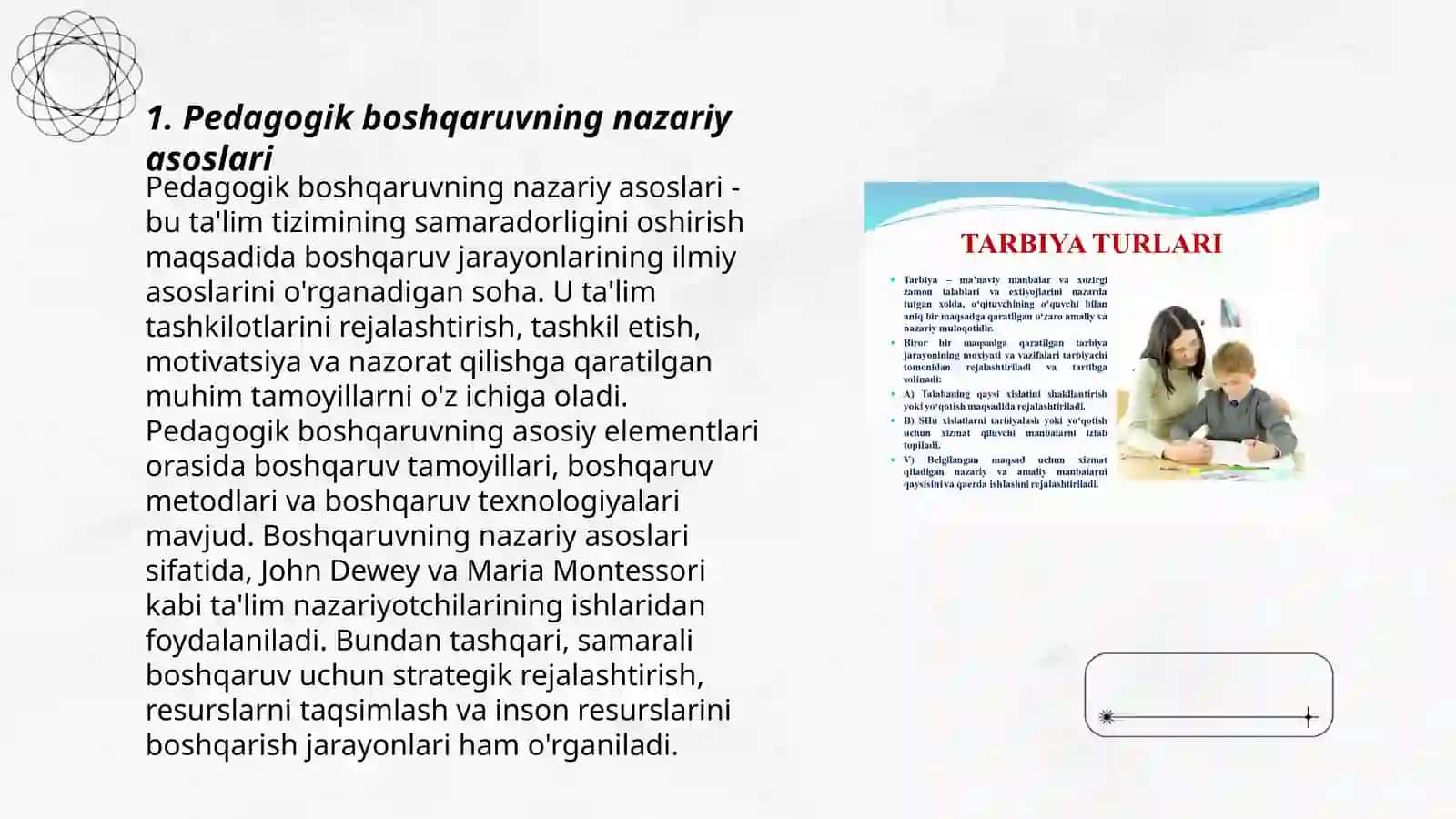 Pedagogik boshqaruvning nazariy asoslari 3