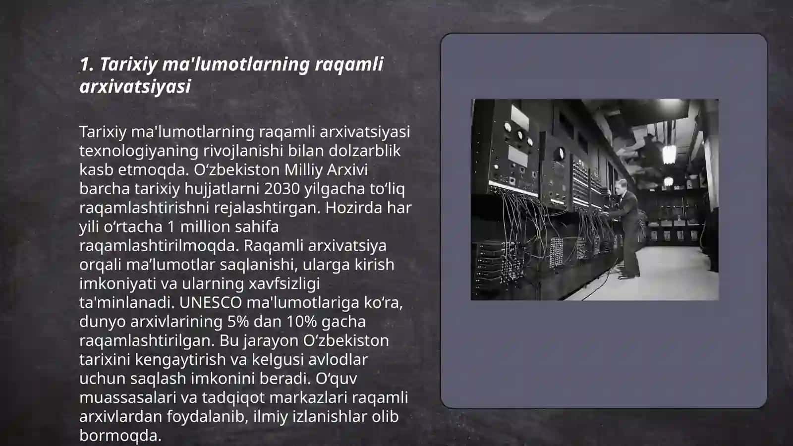 Tarixiy ma'lumotlarning raqamli arxivatsiyasi 3