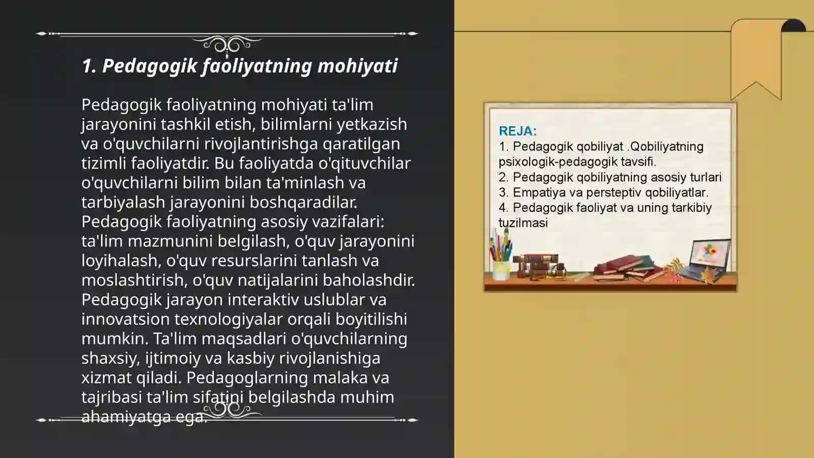 Pedagogik faoliyat va uning oʻziga xos xususiyatlari 3