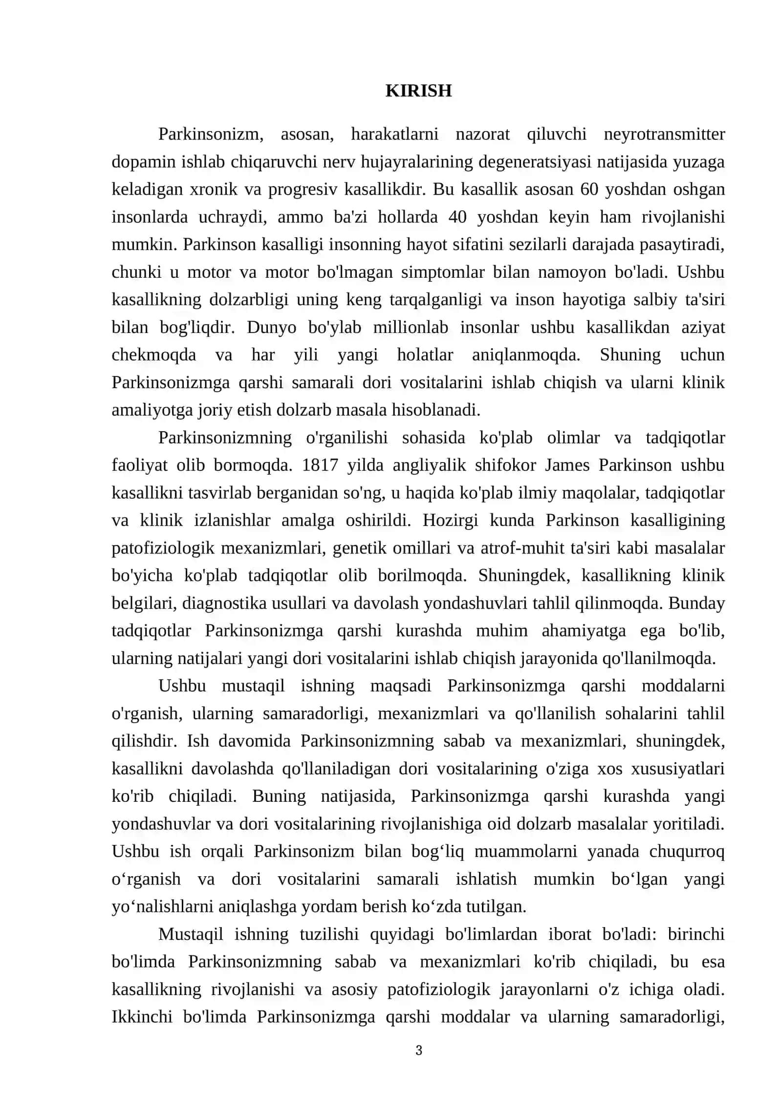 Parkinsonizmga qarshi moddalar 3