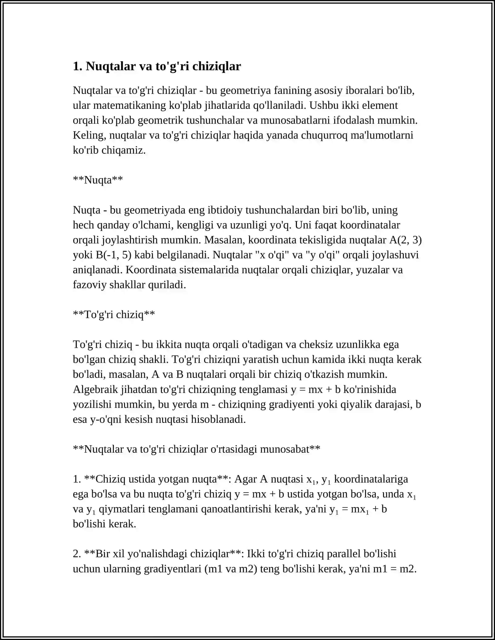 BOSHLANGʻICH SINFLARDA GEOMETRIYA ELEMENTLARNI OʻRGATISH METODIKASI 3