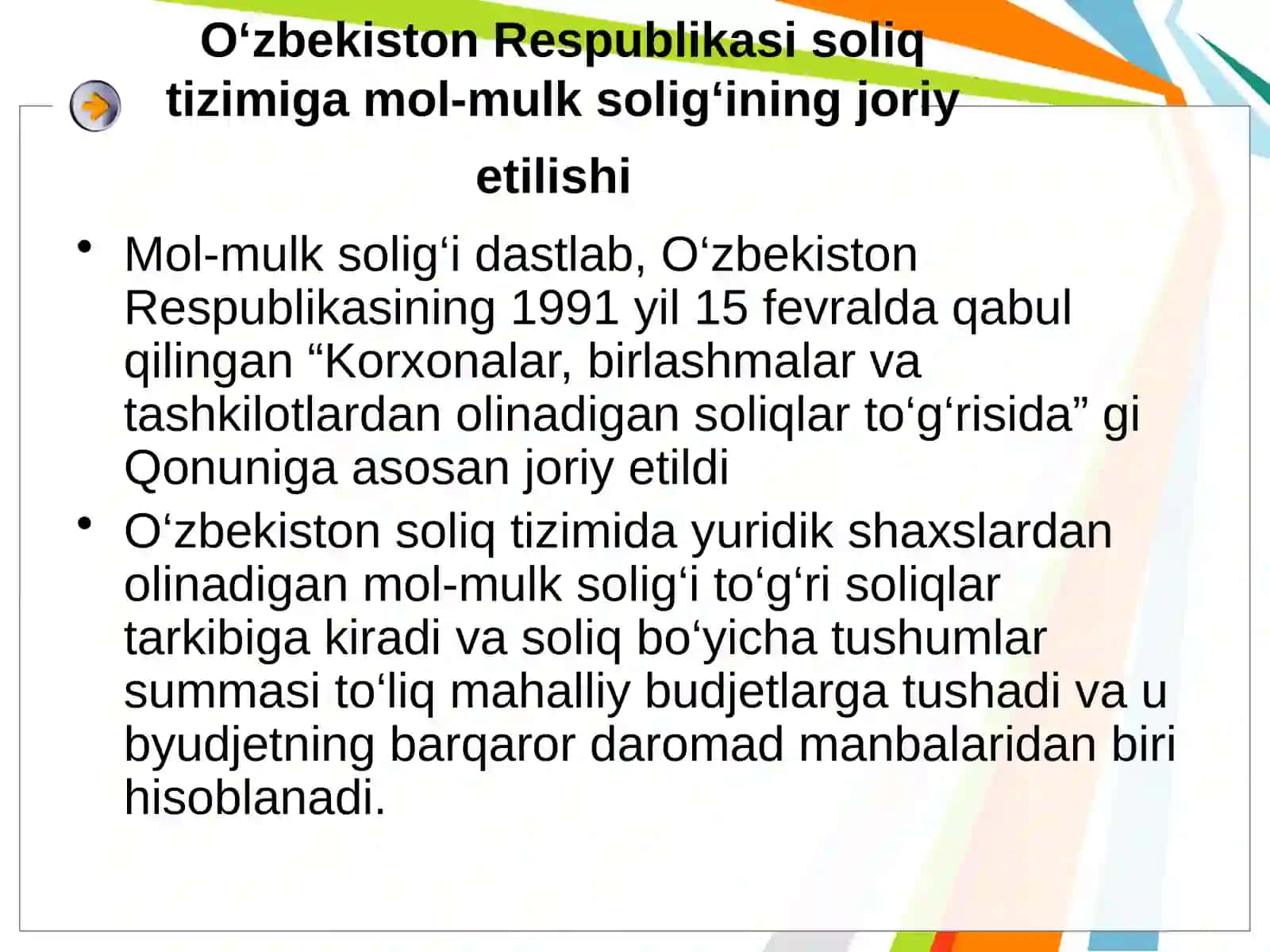 Yuridik va jismoniy shaxslardan olinadigan mol-mulk solig’i 3