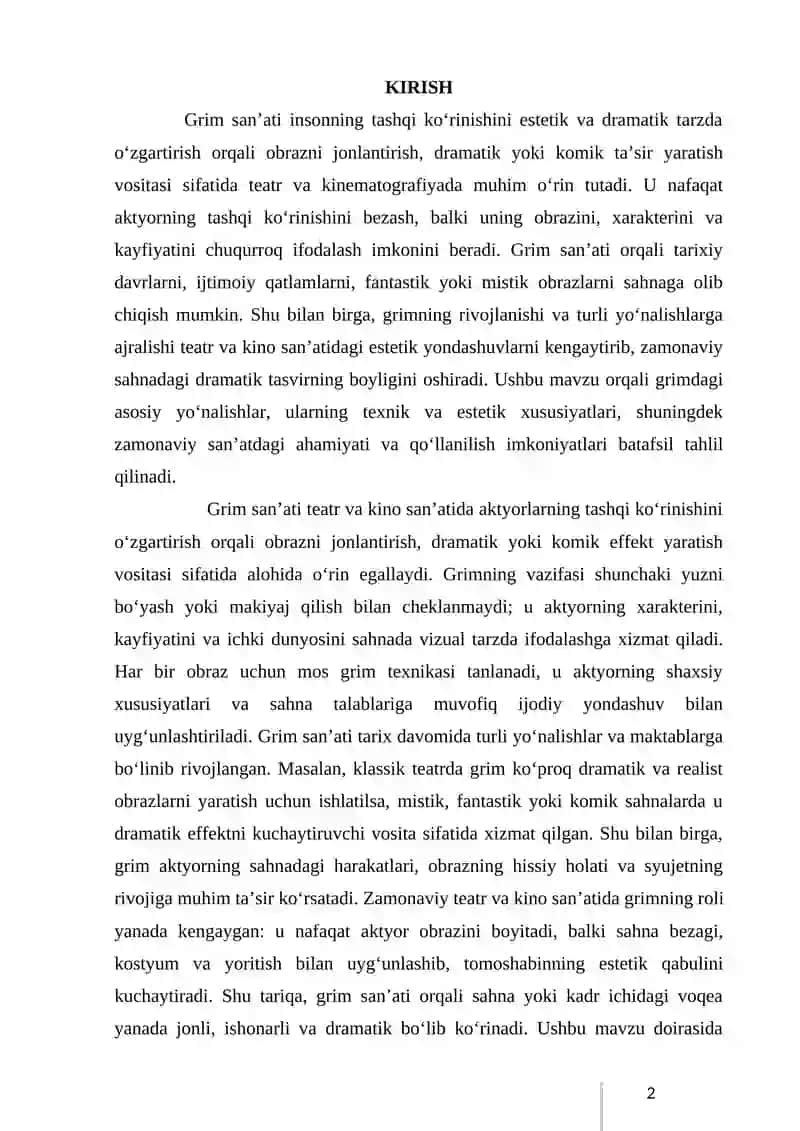 GRIMDAGI YO’NALISHLAR 3